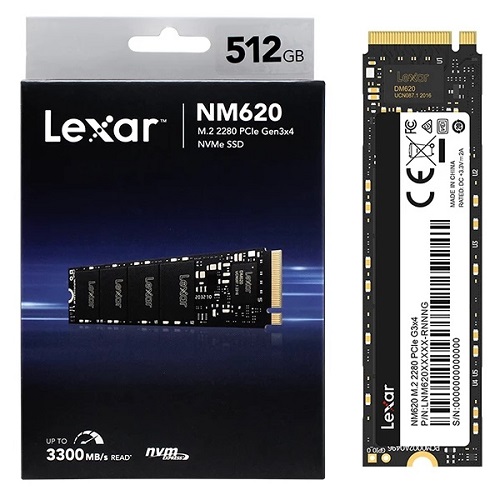 כונן קשיח פנימי Lexar SSD NM620 SSD NVMe M.2 512GB LNM620X512G-RN