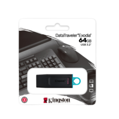 זכרון נייד Kingston DataTraveler Exodia 64GB USB3.2 gen1 BLK