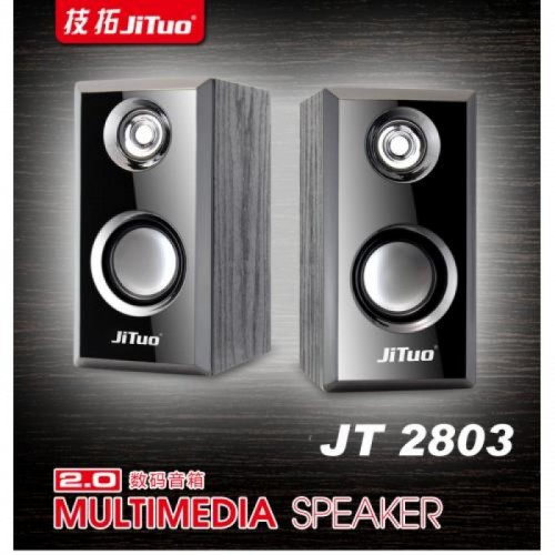 רמקולים USB JT 2803 מופעל על ידי USB 3.5 מ"מ אודיו מולטימדיה רמקול סטריאו דיגיטלי עץ