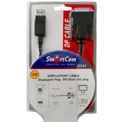 כבל DisplayPort ל DVI באורך 2 מטר