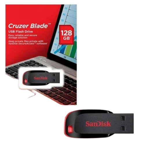 זיכרון נייד SanDisk Cruzer Blade 128 ג'יגה-בייט